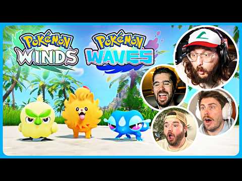 Vanoss Crew Reacts to Pokemon Winds & Waves Reveal! (New Starters!)