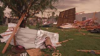 Reported tornado in Grayson County, injures 3, damages 12 structures