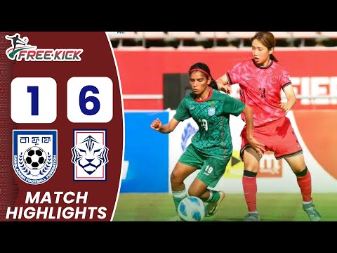 Bangladesh 1-6 S. Korea | Highlights | AFC U-20 Womens Asian Cup Qualifiers