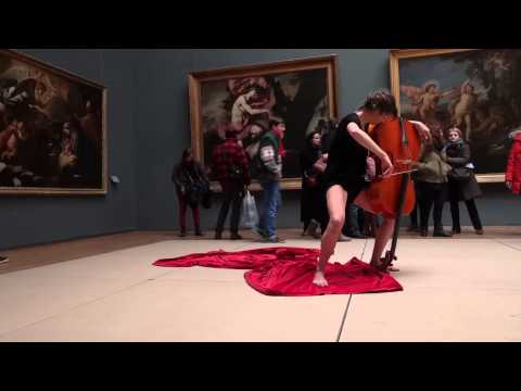 Flora Gaudin and Richard Comte  Performance for the museum night fever at Old Masters Museum