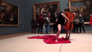 Flora Gaudin and Richard Comte  Performance for the museum night fever at Old Masters Museum