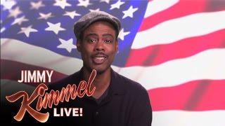 Posted: 11/3/2012Viewcount: 10,016,531Chris Rock makes a satirical case for why President Obama is in fact whiter than Mitt Romney. Addressing racist white voters who want a white president, Rock argues that golf-playing, Portuguese water dog-owning “Barry” Obama is “juuuuuuust white” for the job.