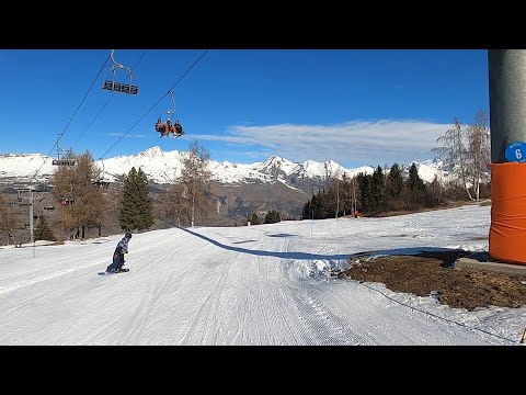 GoPro POV Skiing Les Arcs! Blue Maitaz to Arc 1800 | Sunny French Alps Ride | Paradiski 2023