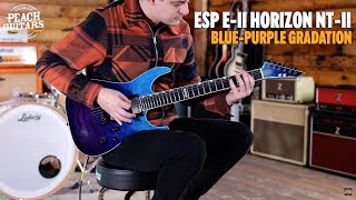 Video thumbnail for No Talking...Just Tones | ESP E-II Horizon NT-II | Blue-Purple Gradation by Peach Guitars