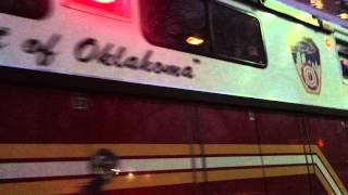 FDNY RESCUE 1 TAKING UP FROM A ALL HANDS FIRE ON CENTRAL PARK WEST IN MANHATTAN IN NEW YORK CITY.