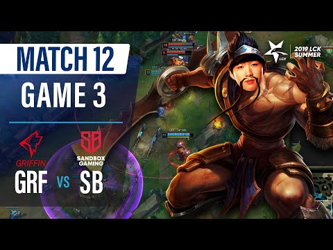 GRF vs SB | Match12 Game3 H/L | 2019 LCK Summer