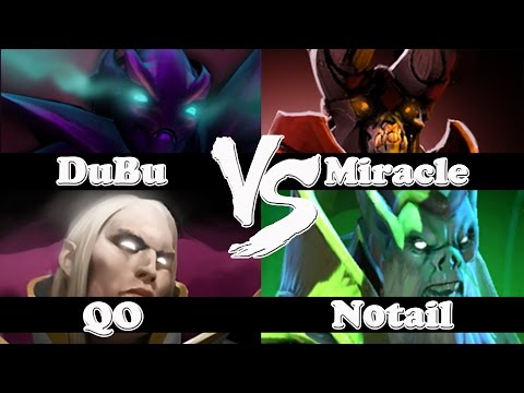 Dota 2 - DuBu And MVP.QO(TOP 1 MMR CHINA) VS Miracle- (TOP 1 MMR EUROPE) And N0tail - Ranked