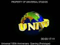 Universal Studios 100th Anniversary Prototype Logo Early 2012 FOUND RARE