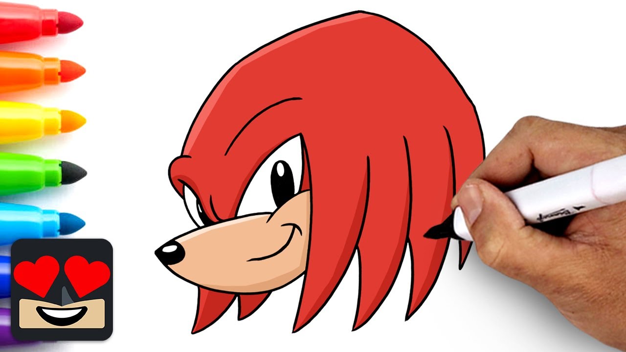 How To Draw Knuckles the Echidna for Beginners