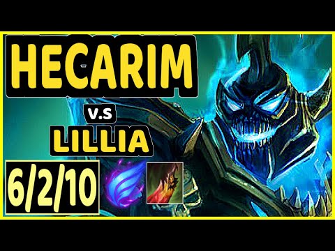 MAXLORE (HECARIM) vs LILLIA - 6/2/10 KDA JUNGLE CHALLENGER GAMEPLAY - EUW