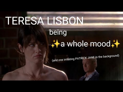 Teresa Lisbon being a whole mood (and one irritating patrick jane in the background)