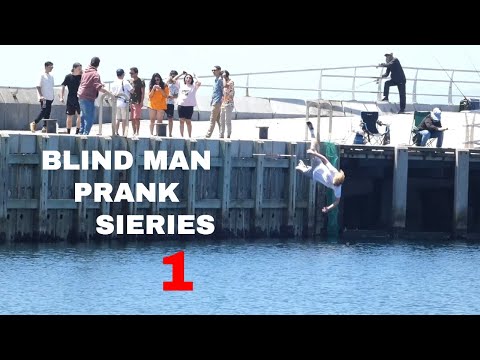 Blind man prank series 1 (falls off pier)