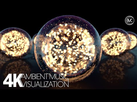 4K Ultra HD: Glass Bubbles & Swirling Vortex of Glowing Embers - 1 Hour Ambient Visual & Chill Music