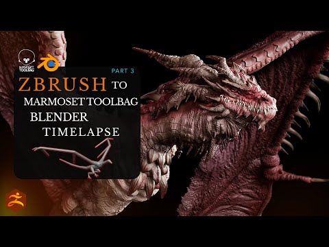 ZBrush Dragon Part 3 – From Detailed Sculpting to Final Renders