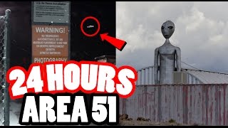 (MILITARY) 24 HOUR CHALLENGE IN AREA 51! SNEAKING INTO AREA 51, THE TOP SECRET MILITARY BASE!