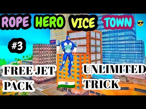 How to get Free JetPack in Rope Hero Vice Town  Ultimate Police Airplane | Rope hero Vice Town