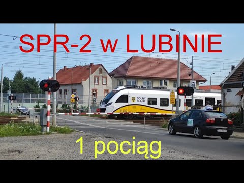 Przejazd Kolejowy (SPR-2) w Lubinie - 1 pociąg