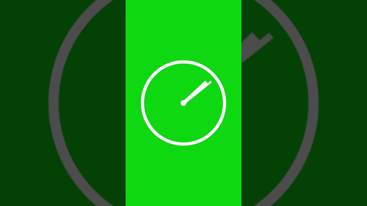 Animated Clock Green Screen | Free Stock Footage | Timer Countdown Overlay #greenscreen