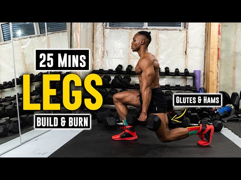 25 Minutes Dumbbell Legs Workout [Glutes/Butt - Build Muscle & Burn Fat #18]