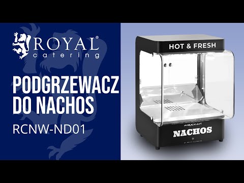 Video - Podgrzewacz do nachos - modern design - 99 l - 50-60°C - czarny - Royal Catering