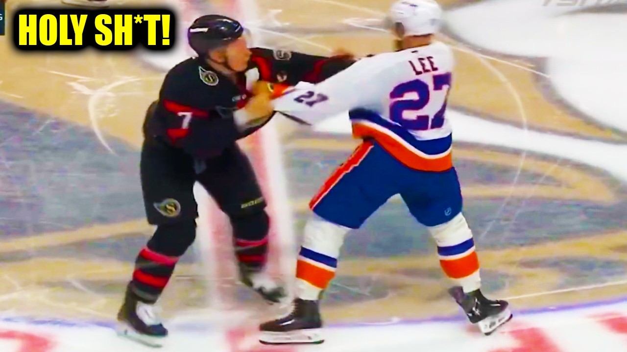 Brady Tkachuk Anders Lee Fight Scrap | Ottawa Senators vs New York Islanders 2026 Highlights