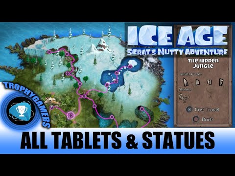 Ice Age Scrat's Nutty Adventure The Hidden Jungle - All Tablet Pieces & Statues Walkthrough Part 13