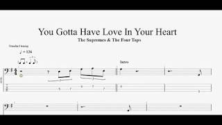 The Supremes &amp; The Four Tops - You Gotta Have Love In Your Heart (bass tab)