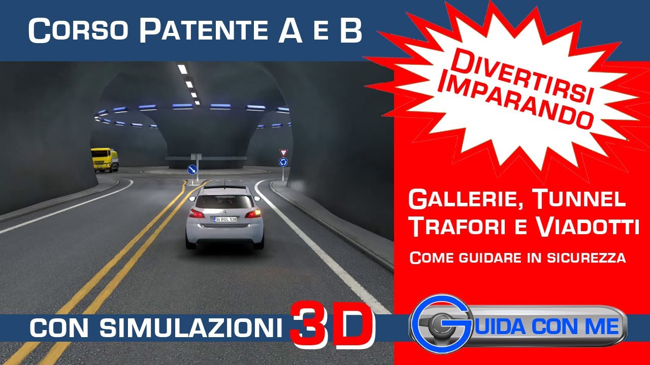 Gallerie, tunnel, trafori e viadotti: Come guidare in sicurezza - Teoria patente B
