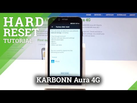 HARD RESET KARBONN Aura 4G - Erase All Content & Settings