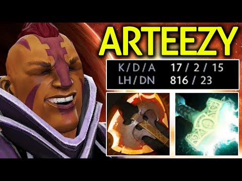 Arteezy Dota 2 [Anti Mage] Farming Mode with Battle Fury + Mjollnir