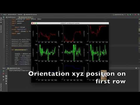Real-time plotting of LSM9DS1 data through a UDP socket using an ESP32 and Python.
