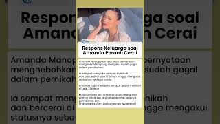 RESPONS KELUARGA AMANDA MANOPO soal Pengakuan Viral Pernah Menikah dan Bercerai di Usia 18 Tahun