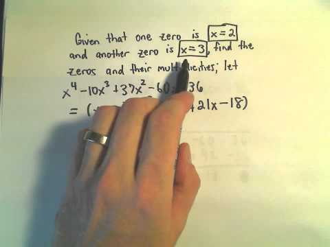 Finding all the Zeros of a Polynomial - Example 1