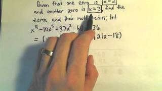 Finding all the Zeros of a Polynomial - Example 1