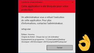 Cette application a été bloquée pour votre protection Windows 10  ! 100% résolu 💪