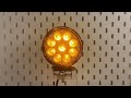 Pracovné LED svetlo - 12/24V bielo-oranžové / 9x3W + 9x1W / ECER10 (ø114mm) - Video Youtube
