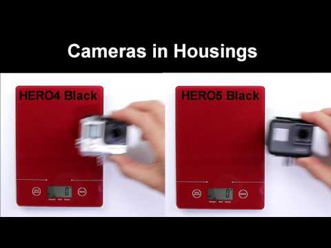 GoPro HERO4 Black vs GoPro HERO5 Black - Weight Comparison