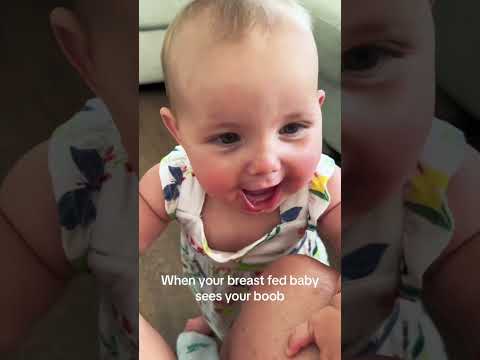 Surprise🤣showing my breastfed baby my boobs#cute #cutebaby #isa #fyp #baby