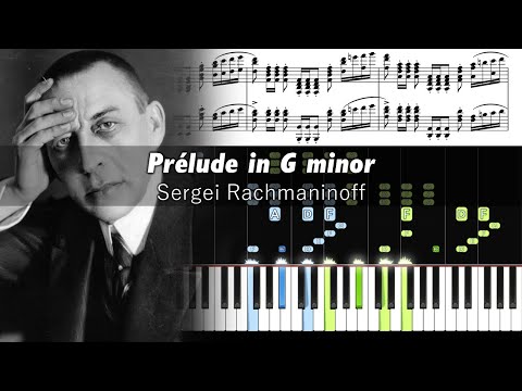 Rachmaninoff - Prelude in G minor, Op. 23, No. 5 - Piano Tutorial with Sheet Music