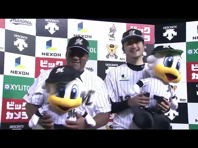 マリーンズ・石川投手・デスパイネ選手ヒーローインタビュー 2016/8/12 M-H