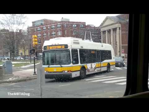 TheMBTADog: MBTA Bus 77A Ride - HARVARD SQUARE to NORTH CAMBRIDGE [Neoplan Trackless Trolley 4119]