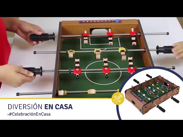 Vídeo relacionado con Futbolín para Niños Adultos Mini Futbolines de Mesa 55x31cm con Campana y Marcador, Juego Regalo Niños 5-12 Años, Regalos de Fútbol para Navidad & Cumpleaños