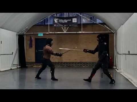 Waterloo Sparring Group - Sidesword - Jamie vs Gabor