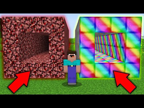 Hubba Noob - Minecraft NOOB vs PRO: WHICH TUNNEL WILL NOOB CHOOSE? RAINBOW vs HELL Challenge 100% trolling