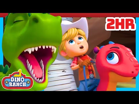 Luring a T-Rex Away and Rescuing Baby Dinos! 🦖| Dino Ranch | Cartoons For Kids