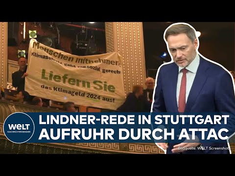 Video Thumbnail: FDP IN DER KRISE: Klimaaktivisten stören Rede von FDP-Chef Christian Lindner bei Dreikönigstreffen