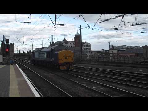 DRS Class 37688 'Kingmoor TMD' Passing Newcastle Light Engine