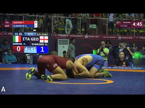 1/4 FS - 65 kg: F. GADDINI (ITA) v. G. ELBAKIDZE (GEO)