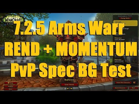 Bajheera - 7.2.5 [REND MOMENTUM] Arms PvP Spec BG - WoW Legion Warrior PvP