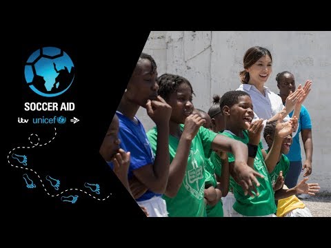 Soccer Aid for Unicef | Gemma Chan meets children affected by violence in Jamaica